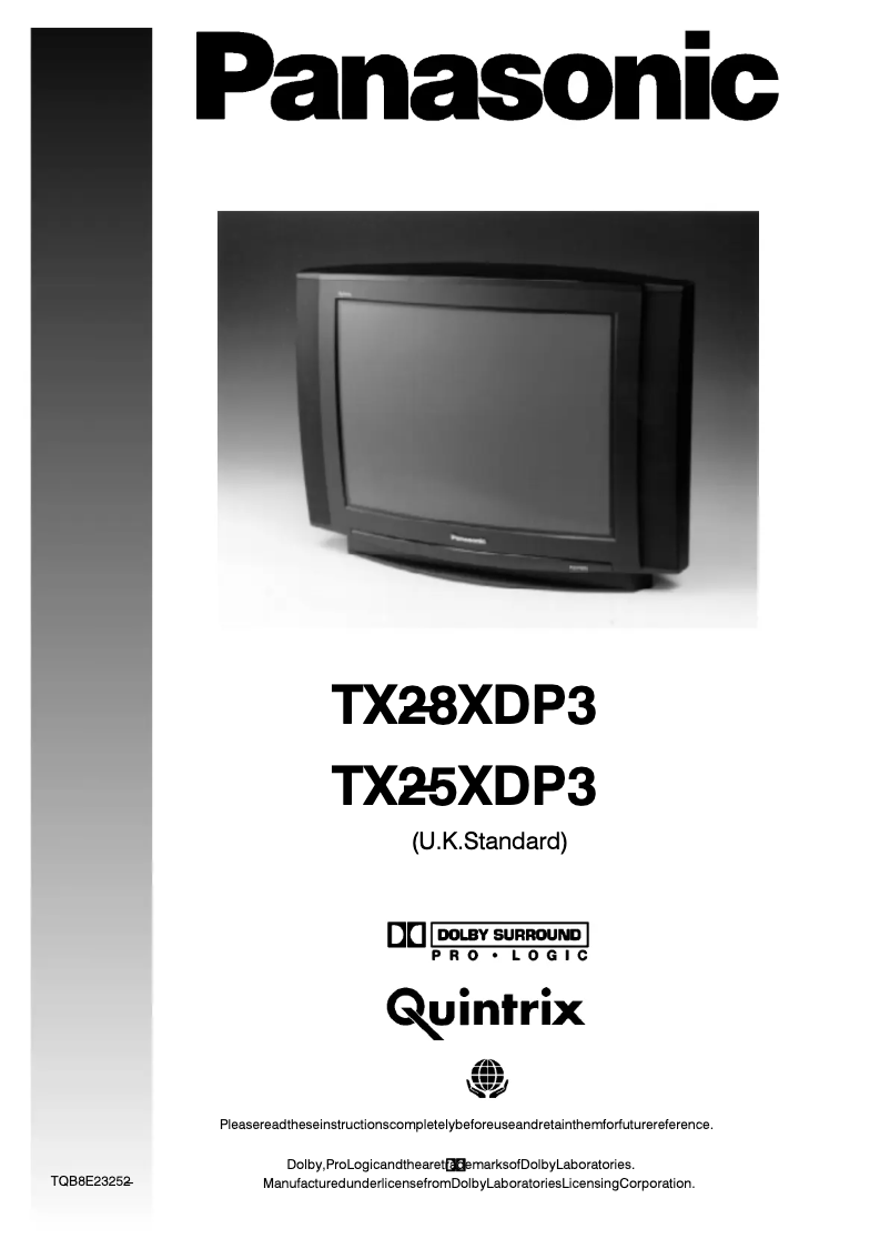 Imagen de la primera página del manual del dispositivo TX-28XDP3