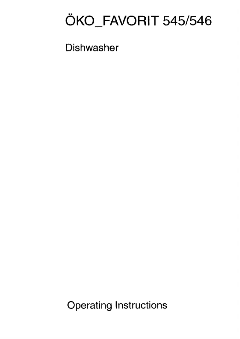 Página 1 del manual Manual de usuario AEG Favorit 546 W