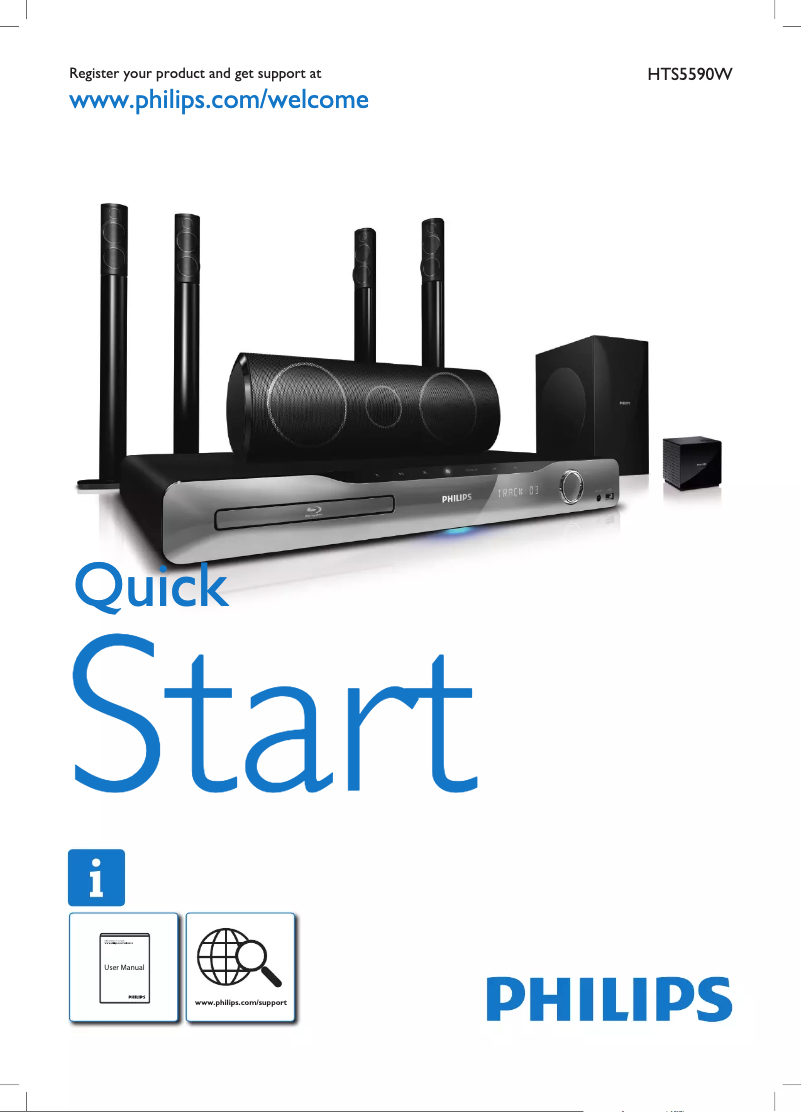 Page 1 de la notice Manuel utilisateur Philips HTS5590W
