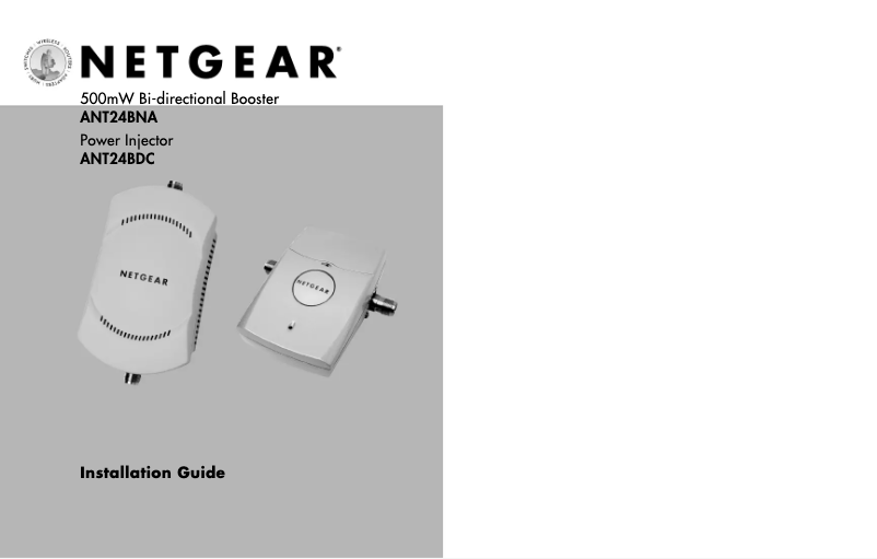 Page 1 de la notice Fiche technique Netgear ANT24BDC
