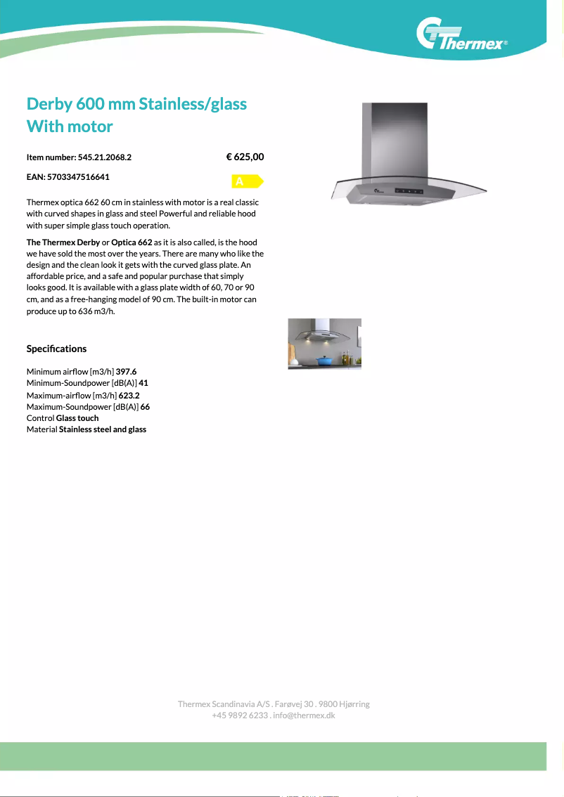 Page 1 de la notice Manuel utilisateur Thermex Derby 662