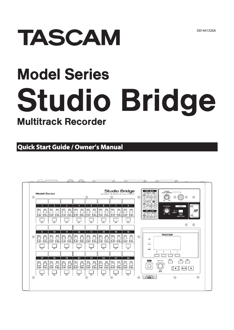 Image de la première page du manuel de l'appareil Studio Bridge