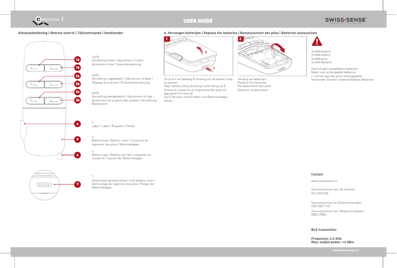 Page 1 de la notice Manuel utilisateur Swiss Sense Emotion I