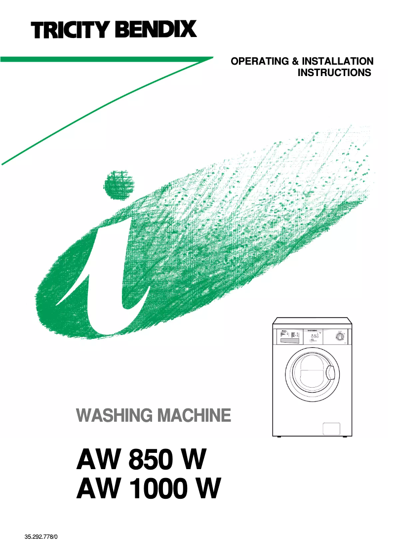 Image de la première page du manuel de l'appareil AW 1000 W