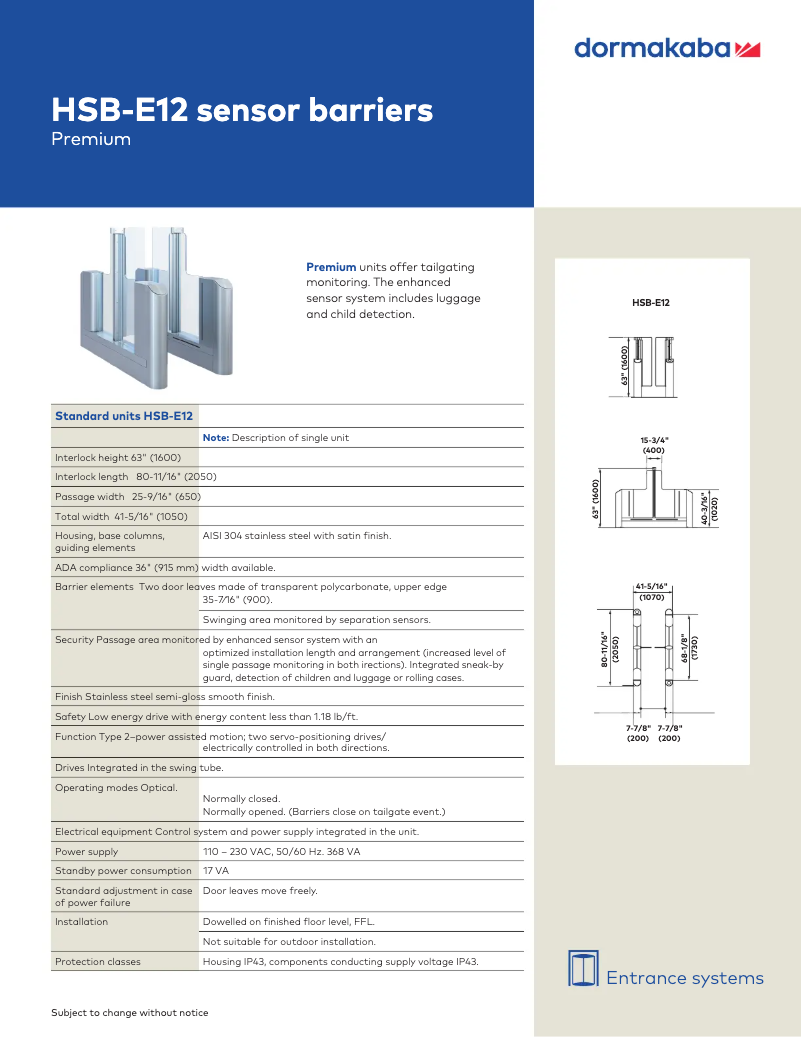 Image de la première page du manuel de l'appareil HSB-E12