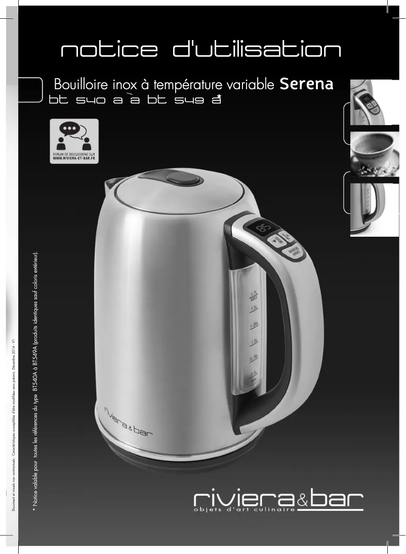 Image de la première page du manuel de l'appareil BT541A