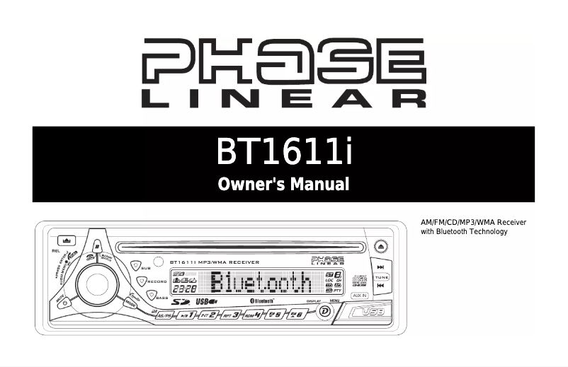 Image de la première page du manuel de l'appareil BT1611I