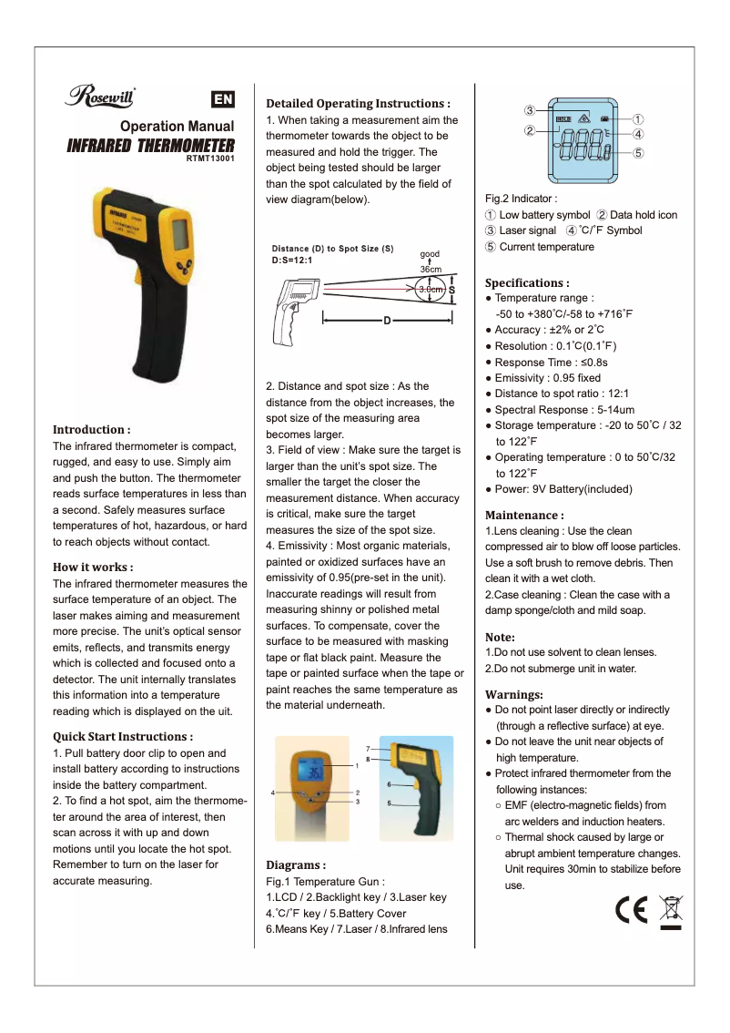 Page n°1 - Manuel utilisateur Rosewill RTMT13001