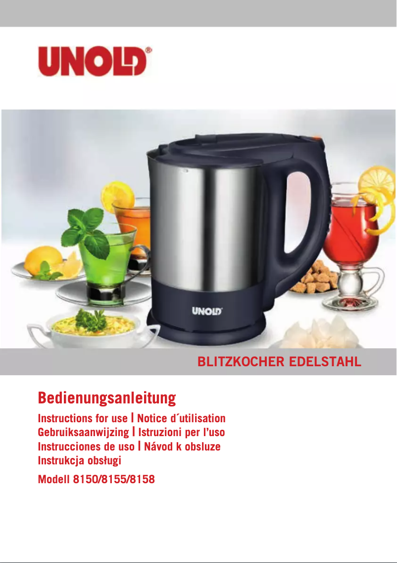 Page n°1 - Manuel utilisateur Unold 8155