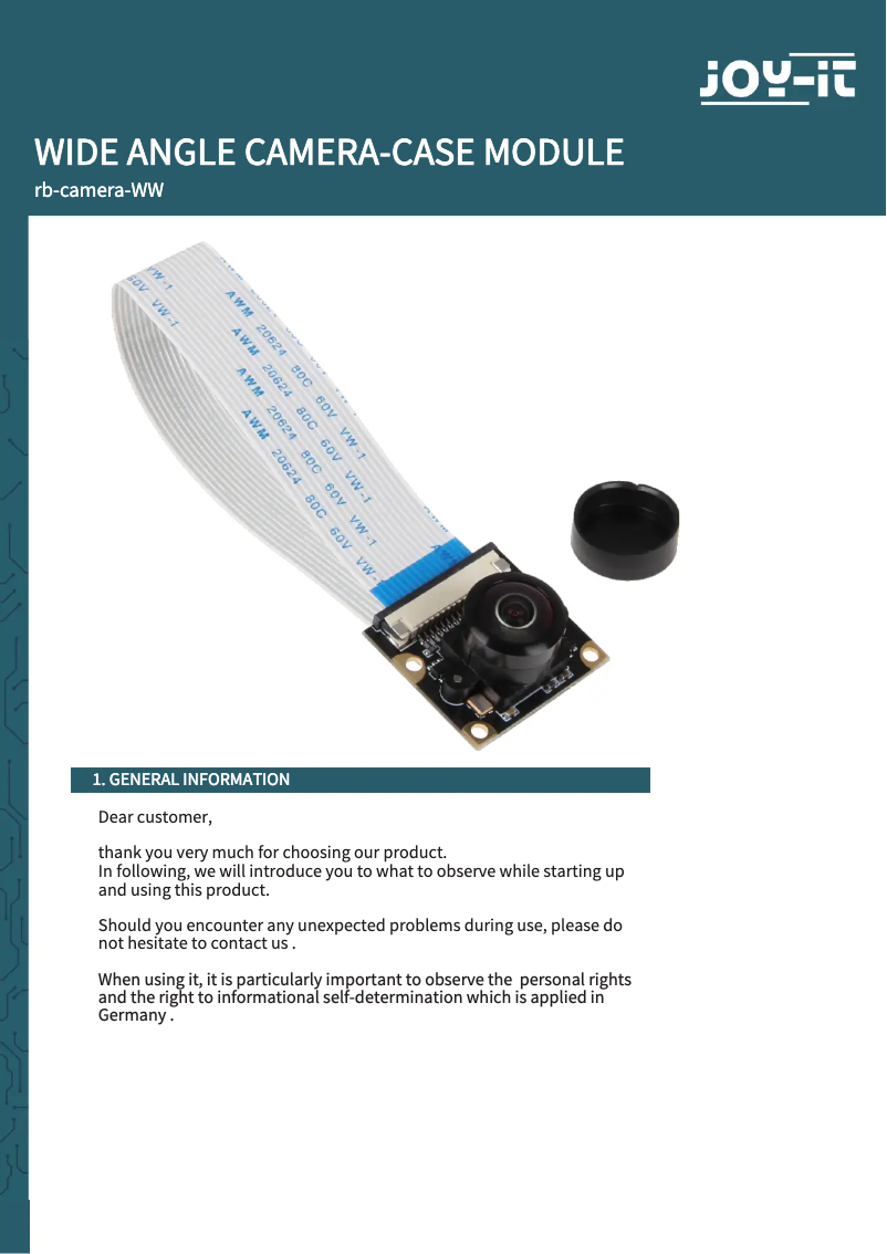 Image de la première page du manuel de l'appareil rb-camera-ww