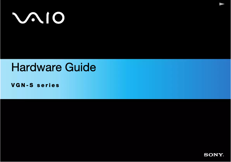 Page n°1 - Manuel utilisateur Sony Vaio VGN-S1VP
