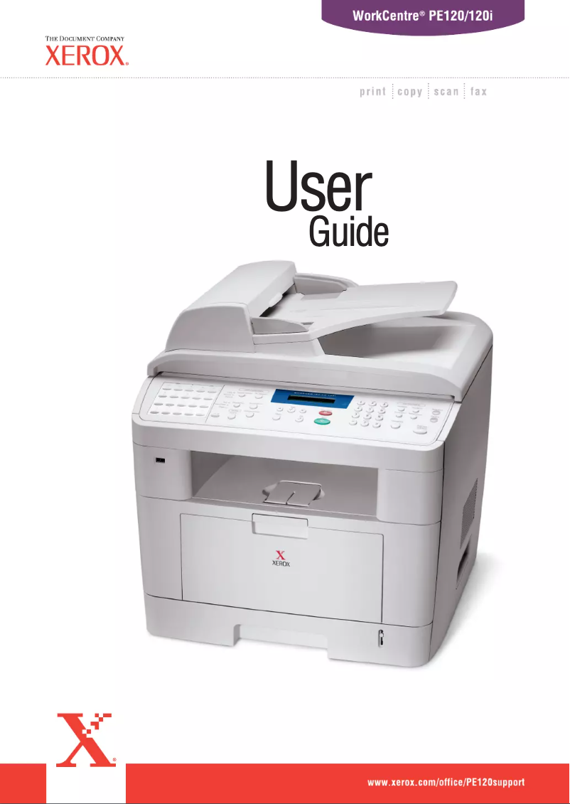 Page n°1 - Manuel utilisateur Xerox WorkCentre PE120i
