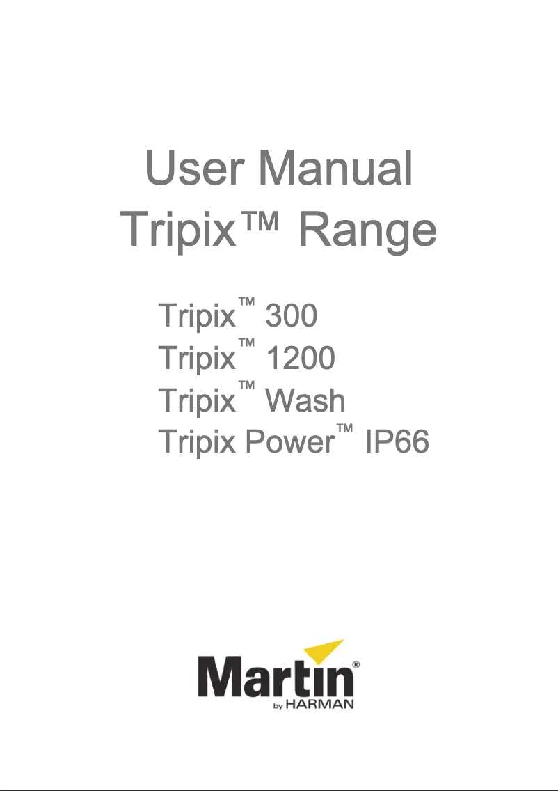 Image de la première page du manuel de l'appareil Tripix Wash