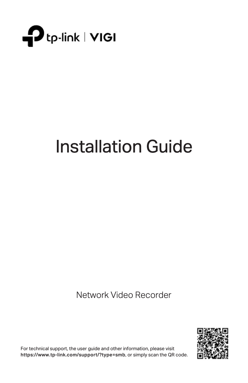 Page n°1 - Guide d'installation TP-Link VIGI NVR1004H-4P