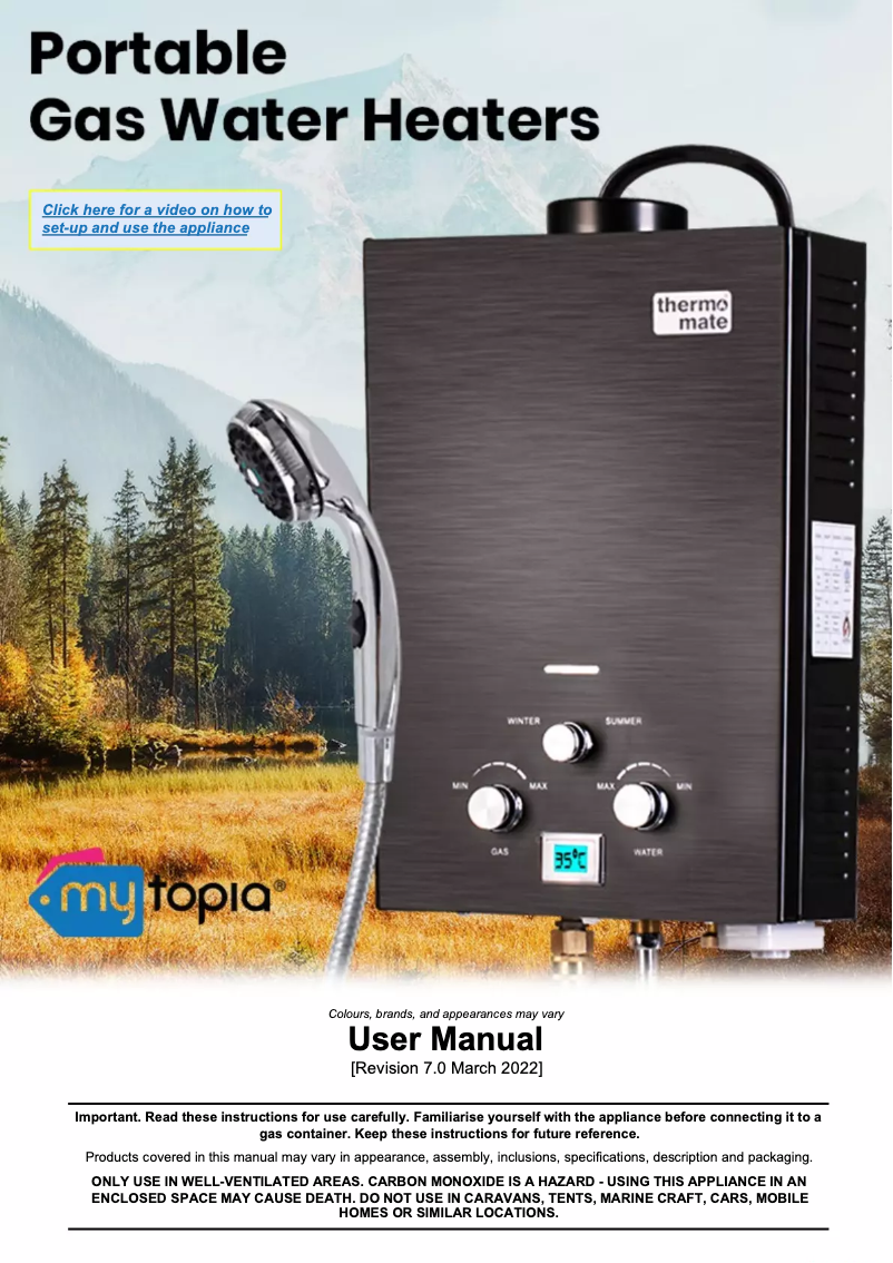 Page 1 de la notice Manuel utilisateur Thermomate TRG-16