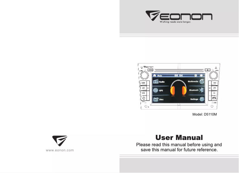 Page 1 de la notice Manuel utilisateur Eonon D5110M