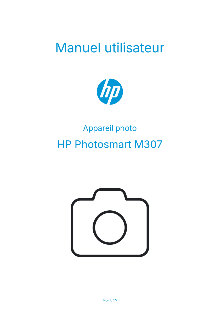 Image de la première page du manuel de l'appareil Photosmart M307