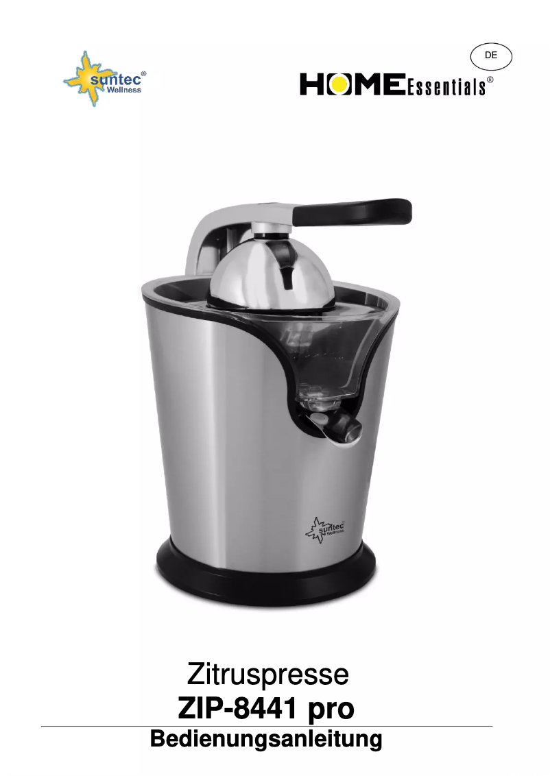 Image de la première page du manuel de l'appareil ZIP-8441 Pro