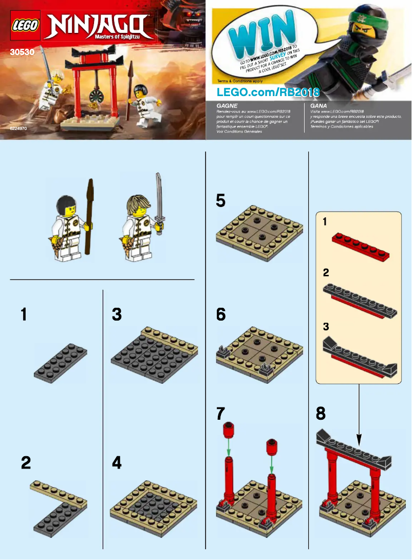 Page 1 de la notice Manuel utilisateur Lego Ninjago 30530