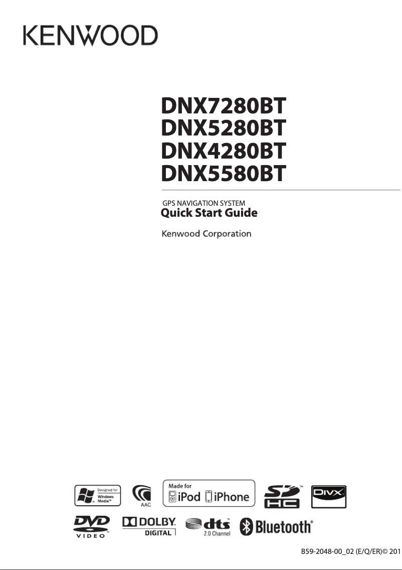 Image de la première page du manuel de l'appareil DNX4280BT