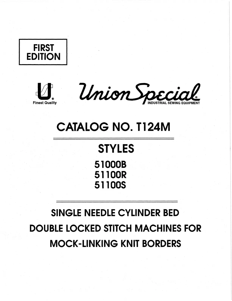 Page 1 de la notice Manuel utilisateur Union Special 51000B