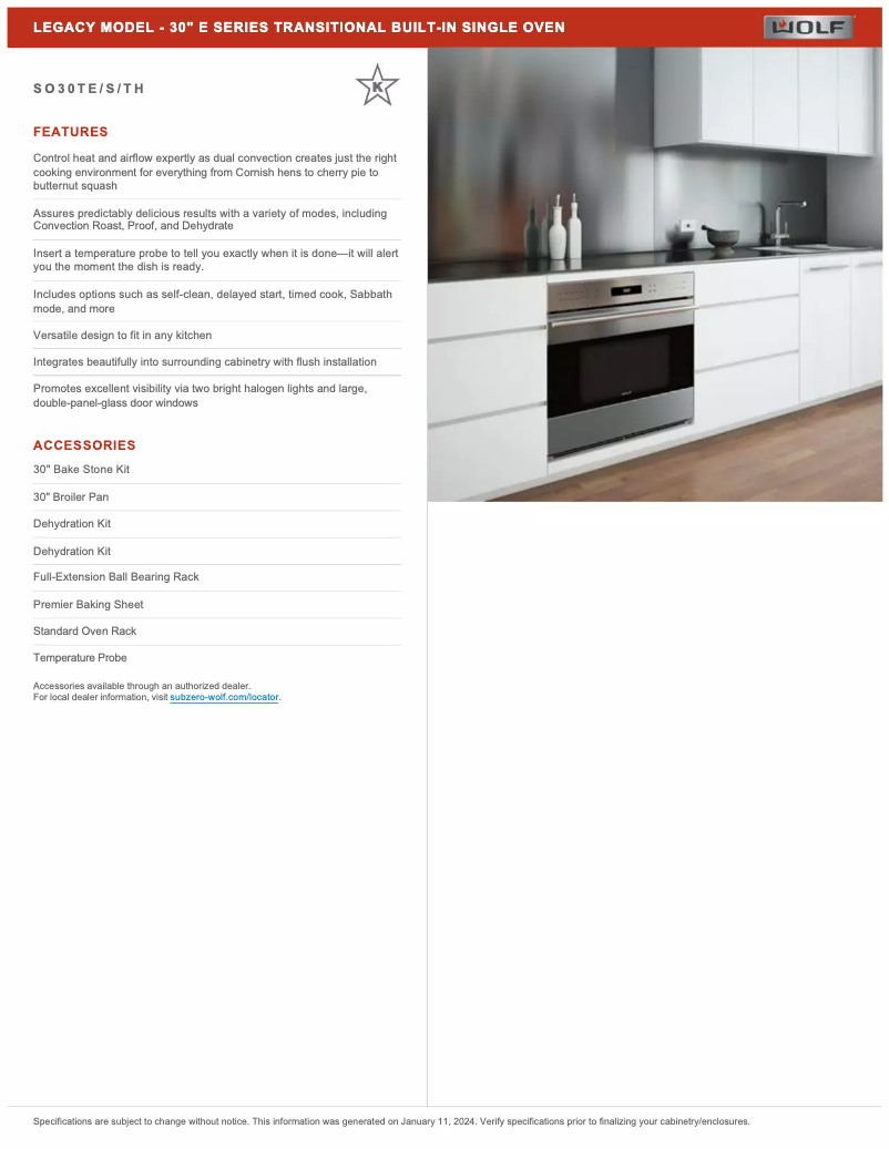 Page 1 de la notice Manuel utilisateur Wolf SO30TTH