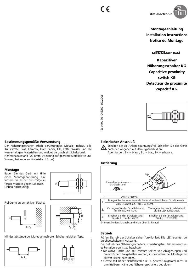 Page n°1 - Manuel utilisateur IFM KG5033
