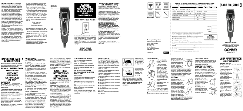 Image de la première page du manuel de l'appareil HC2000