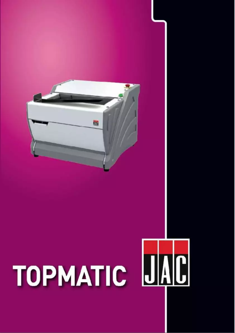 Page n°1 - Manuel utilisateur JAC Topmatic