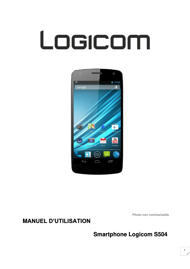 Page n°1 - Manuel utilisateur Logicom S504