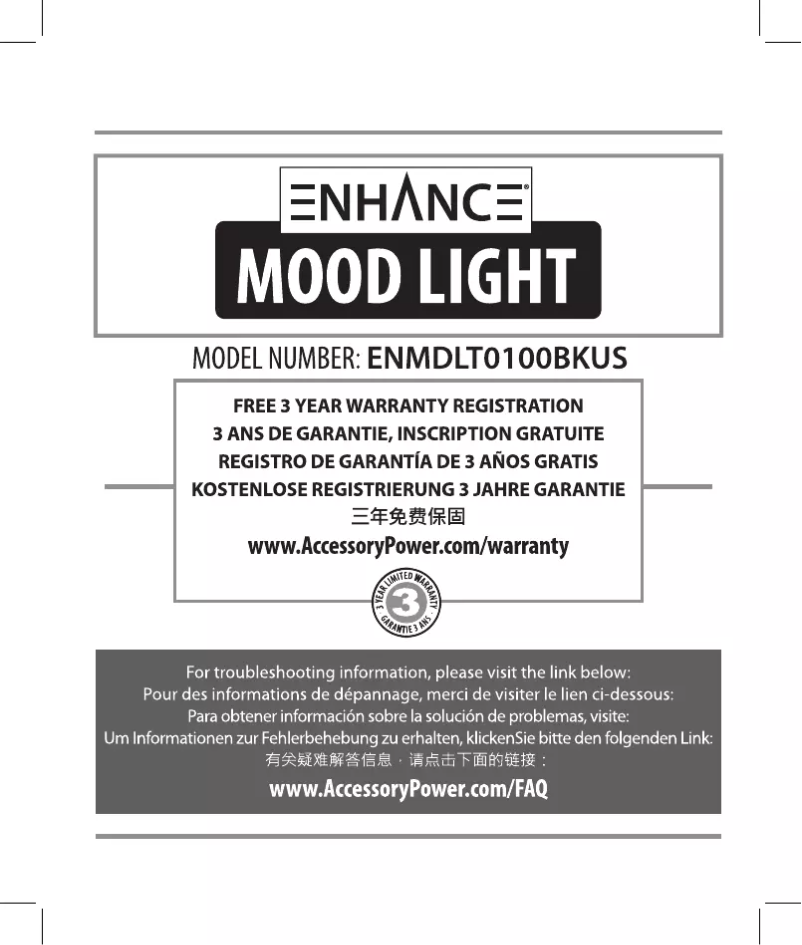 Page n°1 - Manuel utilisateur Accessory Power Mood Light ENMDLT0100BKUS