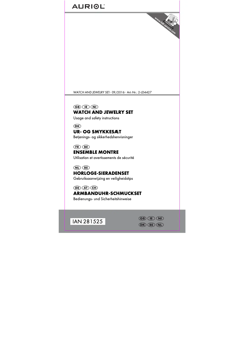 Imagen de la primera página del manual del dispositivo 2-LD4427