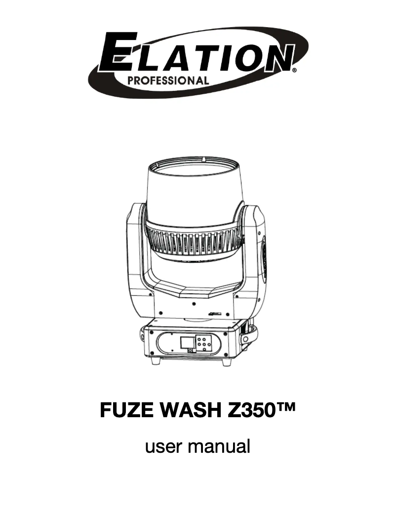 Image de la première page du manuel de l'appareil Fuze Wash Z350