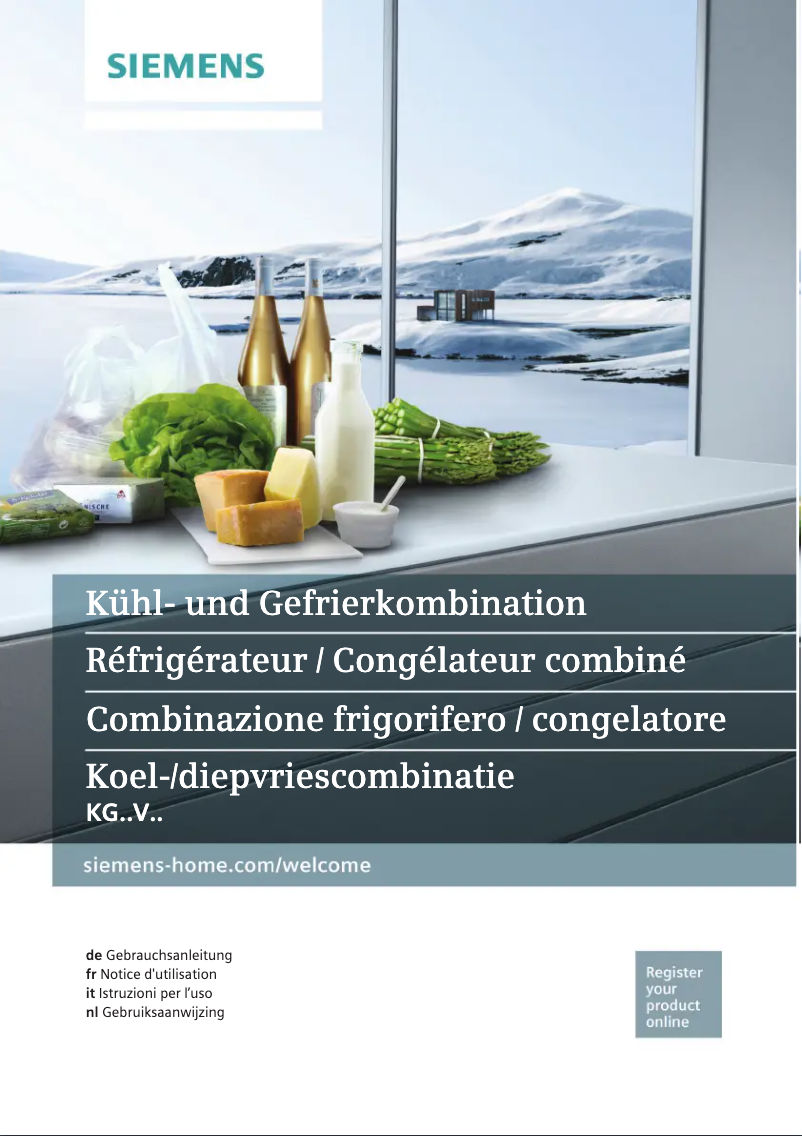 Image de la première page du manuel de l'appareil KG33VEW31