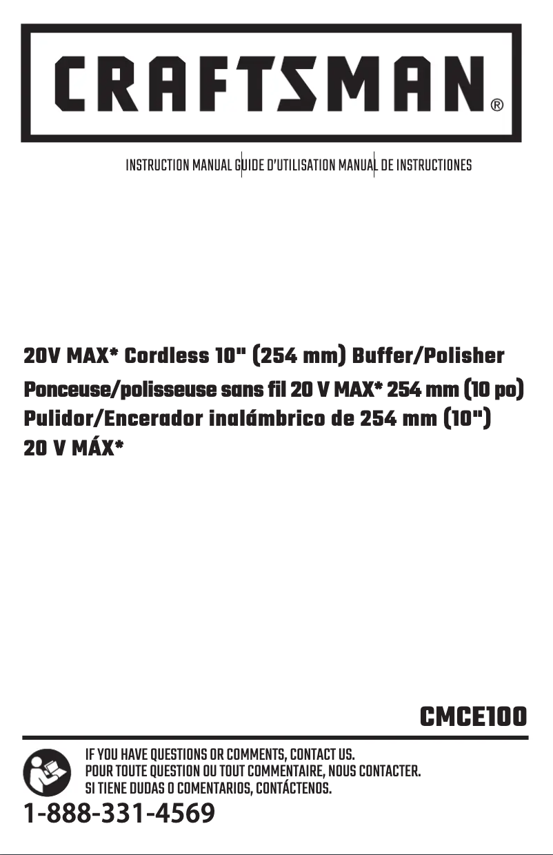 Página 1 del manual Manual de usuario Craftsman CMCE100