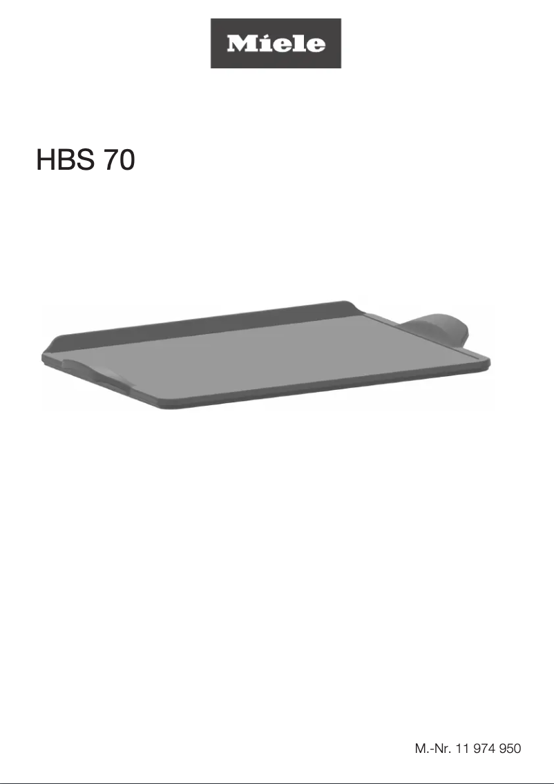 Page n°1 - Mode d'emploi Miele HBS 70