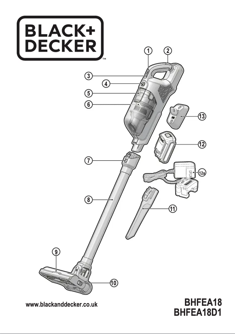 Page n°1 - Manuel utilisateur Black & Decker BHFEA18D