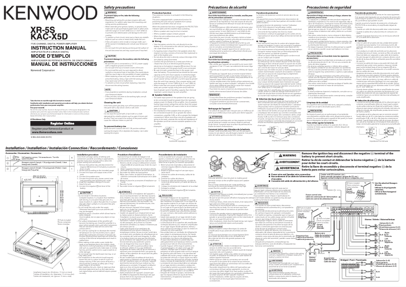 Página 1 del manual Manual de usuario Kenwood KAC-X5D