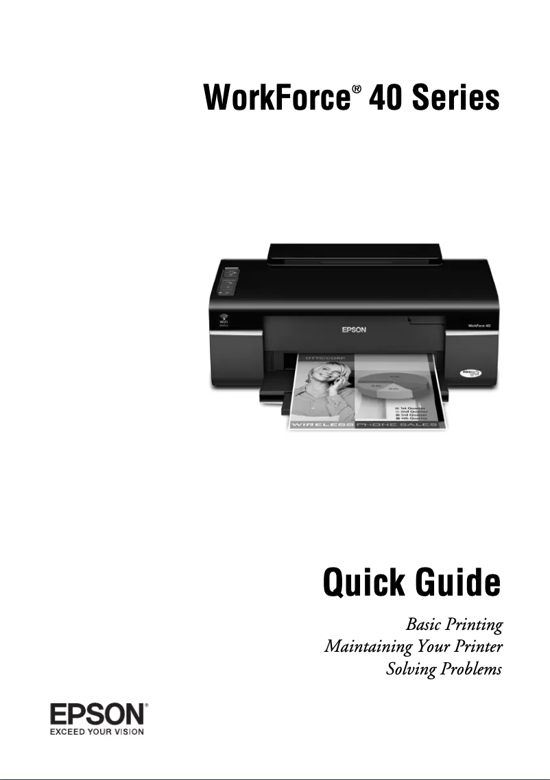 Page 1 de la notice Manuel utilisateur Epson WorkForce 40