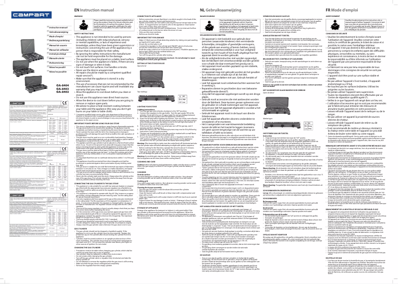 Page n°1 - Manuel utilisateur Campart GA-8402