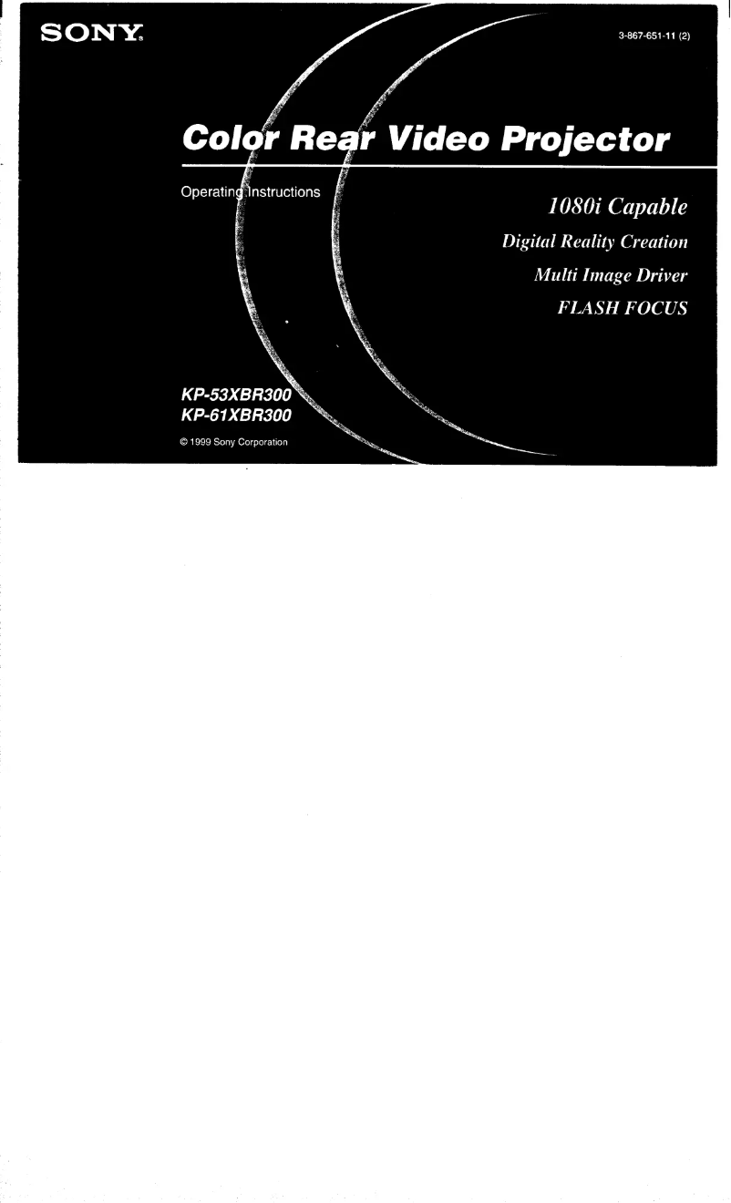 Page 1 de la notice Manuel utilisateur Sony KP-53XBR300