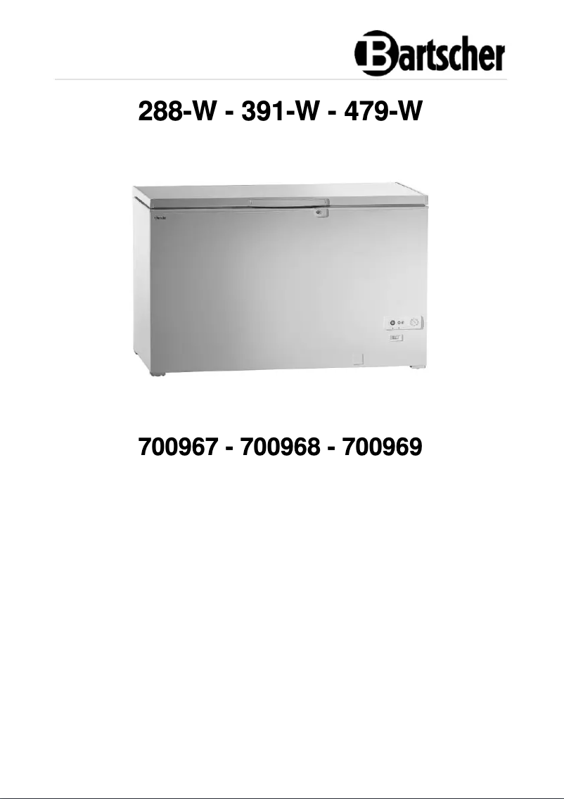 Page n°1 - Manuel utilisateur Bartscher 288-W