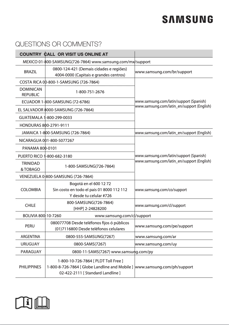 Página 1 del manual Manual de usuario Samsung AM007KNTDCH