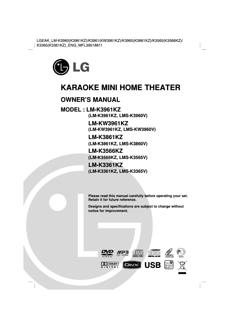 Page n°1 - Manuel utilisateur LG LM-K3361KZ