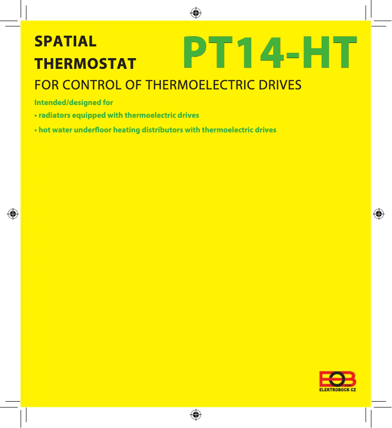 Page 1 de la notice Manuel utilisateur Elektrobock PT14-HT