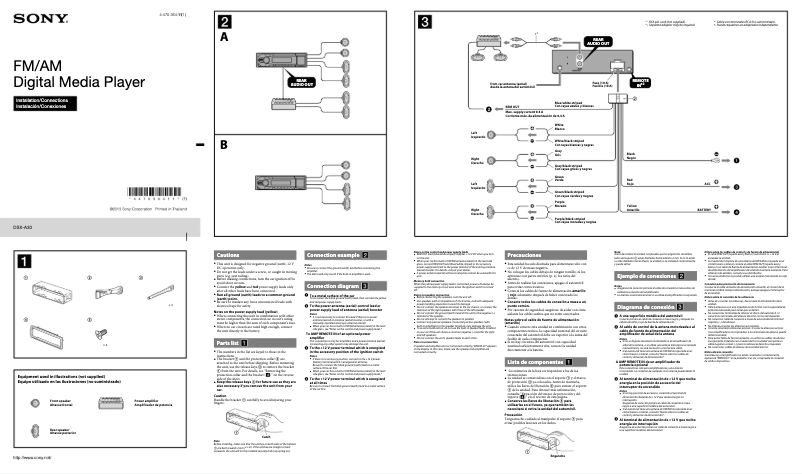 Image de la première page du manuel de l'appareil DSX-A30
