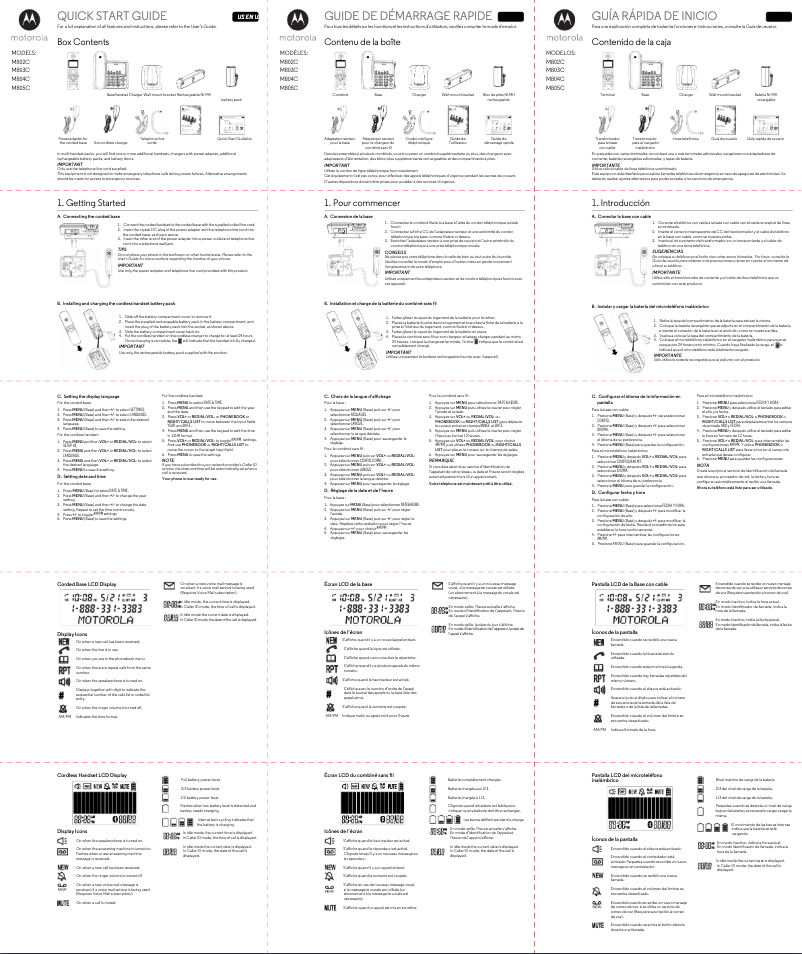 Página 1 del manual Manual de usuario Motorola M804C