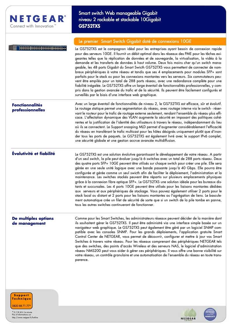 Image de la première page du manuel de l'appareil GS752TXS