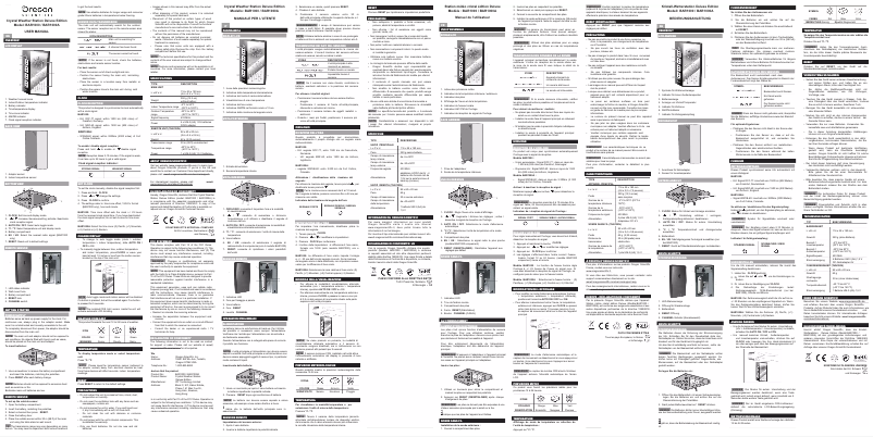 Page 1 de la notice Manuel utilisateur Oregon Scientific BAR1000A