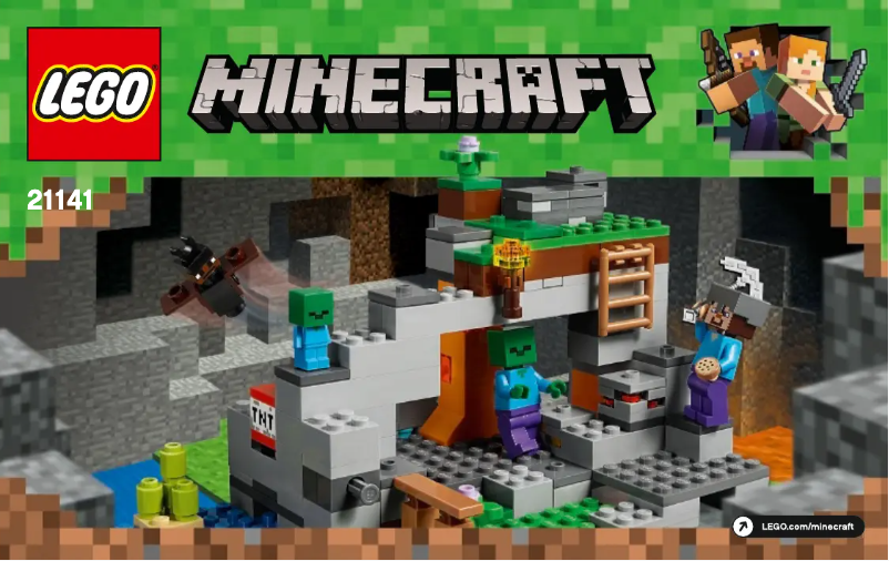 Page 1 de la notice Consignes visuelles Lego Minecraft 21141